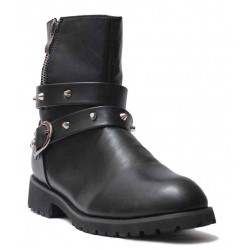 Black High Top Zip Up Shoes